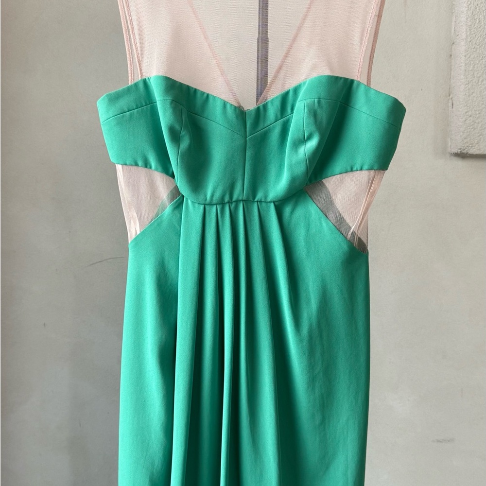 BCBGMaxAzria Strapless Green Dress